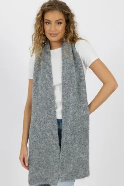Humidity Lifestyle Lila Grey Wool Blend Scarf