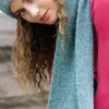 Humidity Lifestyle Lila Teal Wool Blend Scarf