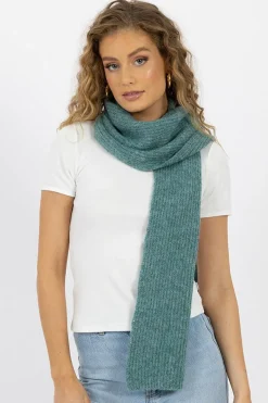 Humidity Lifestyle Lila Teal Wool Blend Scarf