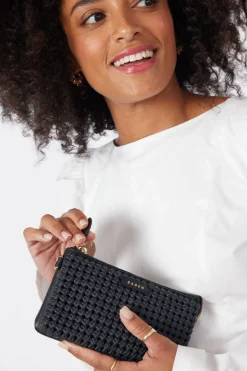 Saben Lily Black Braid Crossbody Bag