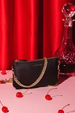 Saben Lily Crossbody Black Bag with Chain