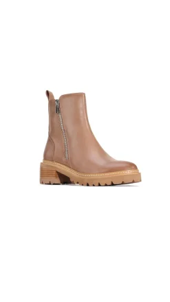 EOS Lindira Light Taupe Double Zip Ankle Boot