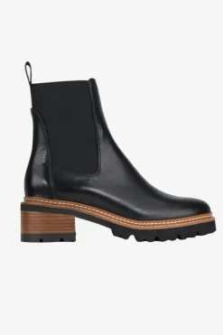 EOS Linear Black Chelsea Elastic Ankle Boot