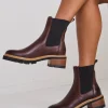 EOS Linear Chestnut Chelsea Elastic Ankle Boot