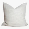 Home Lab Linen Euro Pillowcase Charcoal Pinstripe 65 X 65cm