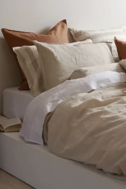 Home Lab Linen Pillowcase Pair Natural Oatmeal