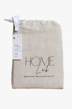Home Lab Linen Pillowcase Pair Natural Oatmeal