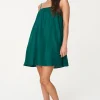 Huffer Linin Jewel Green Mini Sundress