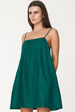 Huffer Linin Jewel Green Mini Sundress