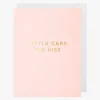Kids Oxted Little Card Big Kiss Pink Small Greeting Card