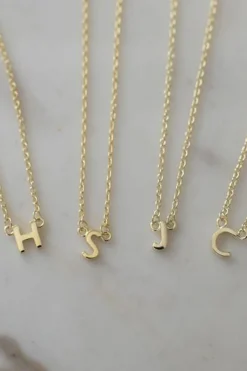 Sophie Little Letter Single Gold Necklace