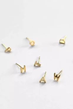Sophie Little Letter Single Stud Gold EOL Earring
