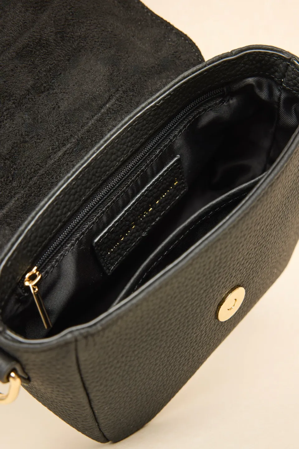 Among the Brave London Black Leather Small Crossbody Bag