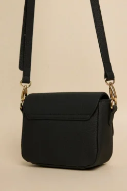 Among the Brave London Black Leather Small Crossbody Bag