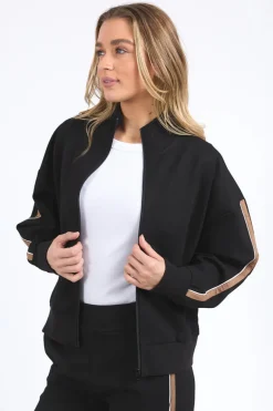 Foxwood London Black Natural Sleeve Stripe Jacket