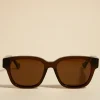 RE:UNION Label London Chocolate Classic Round Sunglasses
