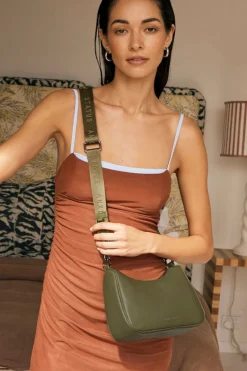 Status Anxiety Look Both Ways Khaki Crossbody Bag
