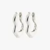 Pilgrim Loulia Wavy EOL Silver Recycled Hoop Earrings