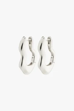 Pilgrim Loulia Wavy EOL Silver Recycled Hoop Earrings