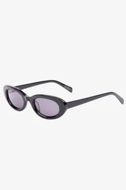 Sito Lourdes Black Oval Sunglasses
