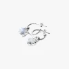 Stolen Girlfriends Club Love Anchor Heart Moonstone Semi Hoop Earring