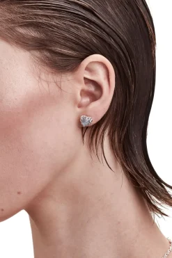 Stolen Girlfriends Club Love Claw Heart Moonstone Stud Earring