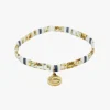 Love Lunamei Love Gold White Charcoal with Gold Charm Bracelet