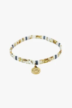Love Lunamei Love Gold White Charcoal with Gold Charm Bracelet