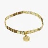 Love Lunamei Love Ivory Bronze Gold with Gold Charm Bracelet