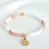 Love Lunamei Love Pink White with EOL Gold Charm Bracelet