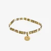 Love Lunamei Love Yellow Gold White with Gold Charm Bracelet