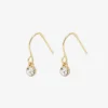 Pilgrim Lucia Crystal EOL Pendant Hook Earrings Gold