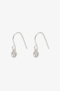 Pilgrim Lucia Crystal Pendant Hook Earrings Silver