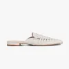 Nude Magnolia Ivory Pointed Woven Leather Mule