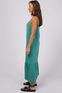 Silent Theory Mahlia Green Maxi Strappy Dress