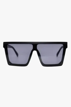 Reality Eyewear Malibu Oversized Flat Top Square Black Sunglasses
