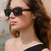 RE:UNION Label Manhattan Black Square Sunglasses