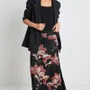 Among the Brave Manner Blush Floral Rouched Mesh Midi Skirt