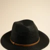 Among the Brave Marilyn Black Woven Panama Hat