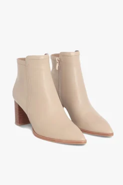 Nude Marlee Mid Heel Bone Ankle Boot