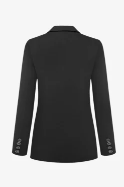 Ivy + Jack Mason Black Crepe Boyfriend Blazer