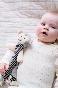 Kids Lily + George Mateo Grey Stripe Spider Monkey Comforter