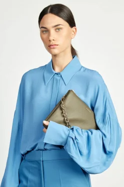 Saben Matilda Rosemary Crossbody Bag with Chunky Chain
