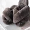 Emu Mayberry Charcoal Wool Crossover Slippers