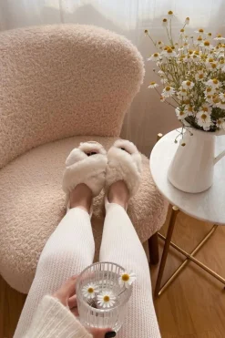 Emu Mayberry Natural Wool Crossover Slippers