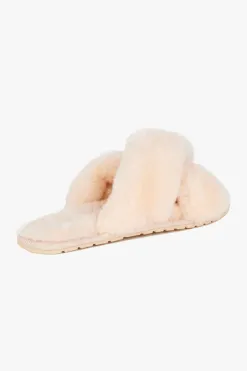 Emu Mayberry Natural Wool Crossover Slippers