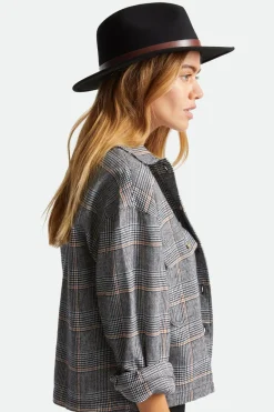 Brixton Messer Fedora Black Wool Felt Hat