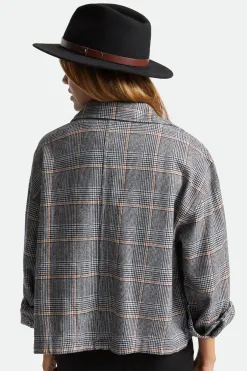 Brixton Messer Fedora Black Wool Felt Hat