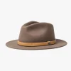 Brixton Messer Fedora Desert Palm Natural Wool Felt Hat