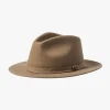 Brixton Messer Sand Wool Felt Fedora Hat